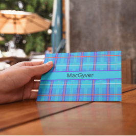 Cartão Clássico Vermelho e Azul Escoceso, personalizado