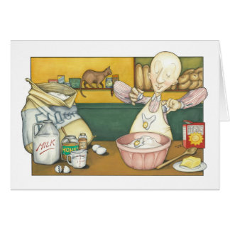Cartão Claude a massa do fazer do padeiro