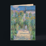 Cartão Claude Monet<br><div class="desc">Este é "O Jardim do Artista em Vetheuil",  pintado por Claude Monet em 1881 em seus jardins em Giverny,  França,  O original é 34 x 49 polegadas.</div>