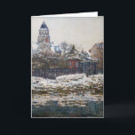 Cartão Claude Monet - A Igreja em Vetheuil<br><div class="desc">A Igreja em Vetheuil / L'eglise de Vetheuil - Claude Monet,  1879</div>