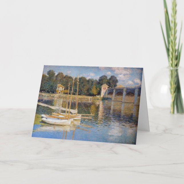 Cartão Claude Monet - A Ponte de Argenteuil (Frente)