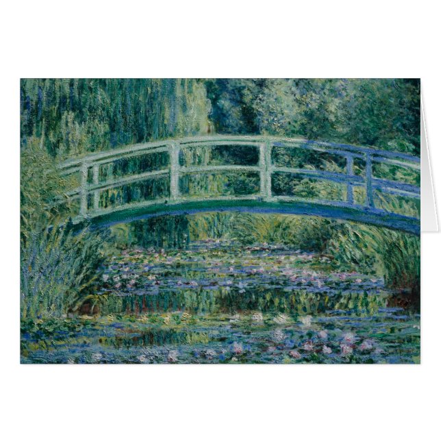 Cartão Claude Monet - A ponte sobre a água e o Japão (Frente Horizontal)