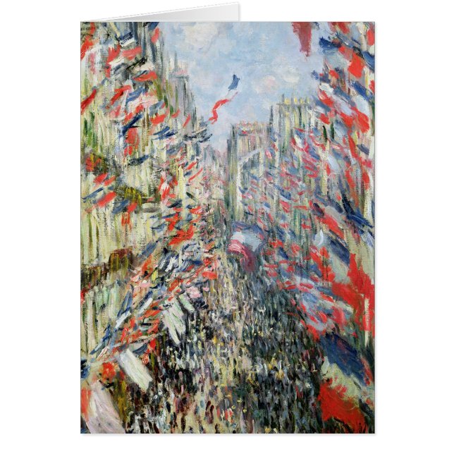 Cartão Claude Monet | a rua Montorgueil, Paris (Frente)