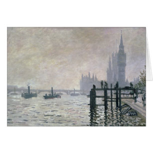 Cartão Claude Monet a Tamisa abaixo de Westminster