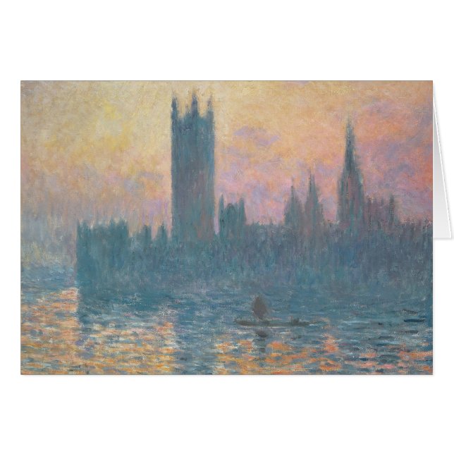 Cartão Claude Monet | As Casas do Parlamento, Sunset (Frente Horizontal)