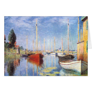 Cartão Claude Monet: Barcos de prazer em Argenteuil