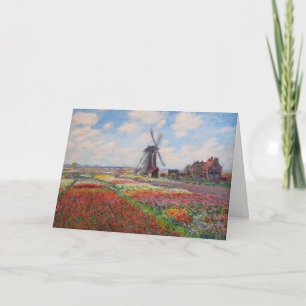 Cartão Claude Monet - Campo de Tulipas na Holanda
