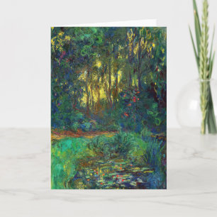 Cartão Claude Monet - Canto de uma Lagoa com Nenúfares