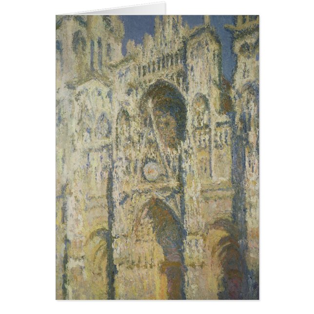 Cartão Claude Monet | Catedral de Rouen em Cheio (Frente)