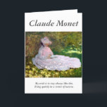 Cartão Claude Monet Citação de Artista Springtime<br><div class="desc">Esta é uma carta de excelente para artistas e amantes da natureza.Aproveite este belo cartão Monet com a famosa pintura "Springtime" de Claude Monet de 1872. No final de 1871, Monet mudou-se para Argenteuil, uma pequena cidade na margem direita do rio Sena, a noroeste de Paris. Ele pintou muitas cenas...</div>
