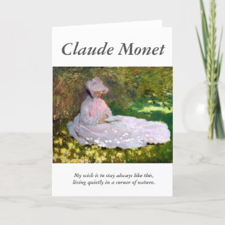 Cartão Claude Monet Citação de Artista Springtime