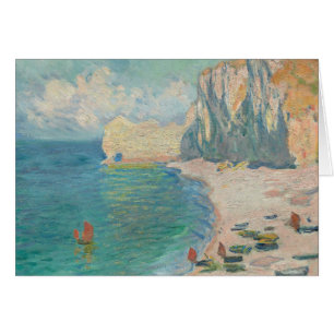 Cartão Claude Monet - Etretat - The Beach e o Falaise