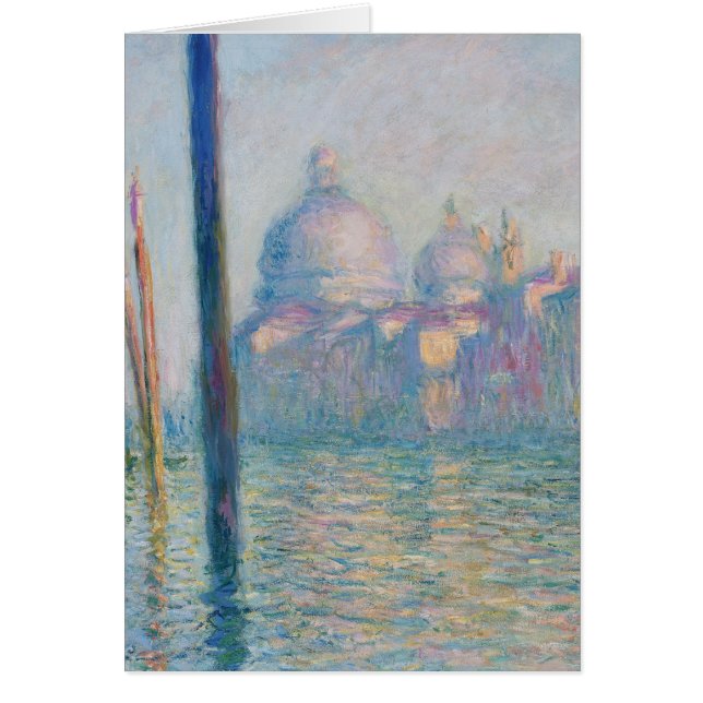Cartão Claude Monet Grande Canal Veneza Itália Viagem (Frente)