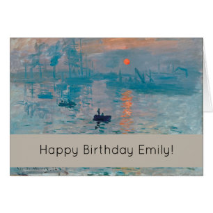 Cartão Claude Monet Impression Sunrise Francês