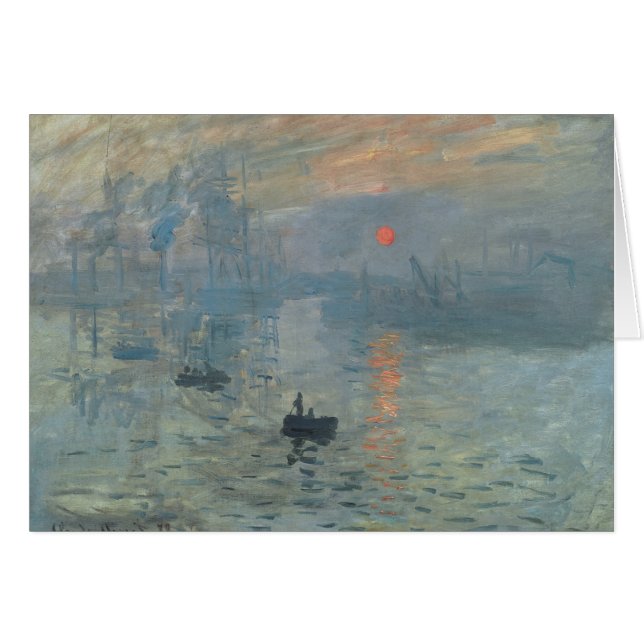 Cartão Claude Monet Impression Sunrise Soleil Levant (Frente Horizontal)