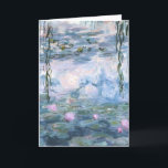 Cartão Claude Monet Impressionist Water Lillies Painting<br><div class="desc">Impressionist Landscape Painting by Claude Monet - Classic Masterpieces - Claude Monet's Nature Painting Series - Claude Monet Impressionist Water Lillies Painting</div>