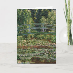 Cartão Claude Monet Japonês Pegbridge & Water Lily Piscin