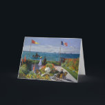 Cartão Claude Monet - Jardim de Sainte-Adresse<br><div class="desc">Jardim de Sainte-Adresse/Terrace em Sainte-Adresse - Claude Monet,  Oil on Canvas,  1867</div>