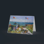 Cartão Claude Monet - Jardim de Sainte-Adresse<br><div class="desc">Jardim de Sainte-Adresse/Terrace em Sainte-Adresse - Claude Monet,  Oil on Canvas,  1867</div>