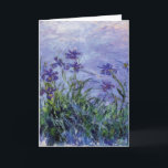 Cartão Claude Monet Lila Irises<br><div class="desc">Lilac Irises. Pintado por Claude Monet por volta de 1914-17. Esta imagem está no dominio público.</div>