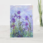 Cartão Claude Monet - Lilac Irises / Iris Mauves<br><div class="desc">Lilac Irises / Iris Mauves - Claude Monet,  1914-1917</div>