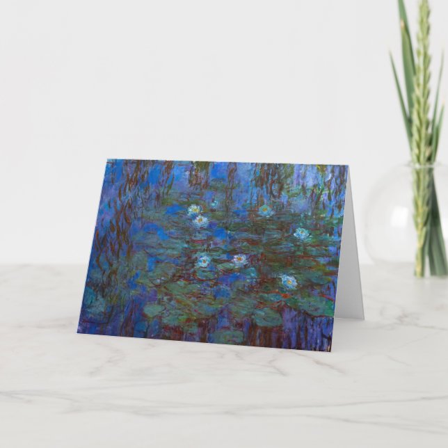 Cartão Claude Monet - Lírios Azuis (Frente)