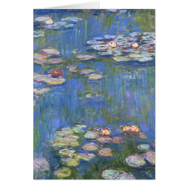 Cartão Claude Monet // Lírios De Água (Frente)