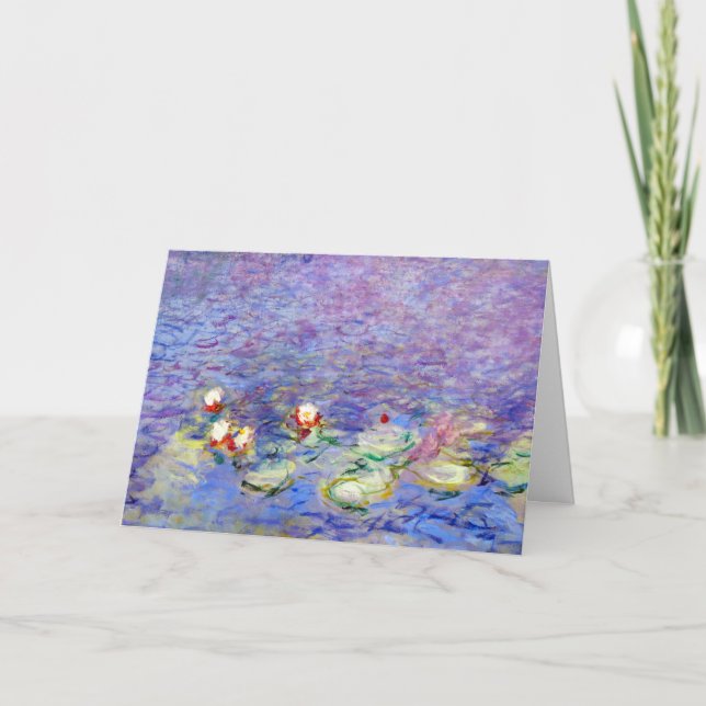 Cartão Claude Monet - Lírios Hídricos (Frente)