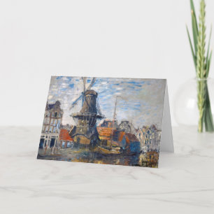 Cartão Claude Monet - Moinho de vento, Amsterdã