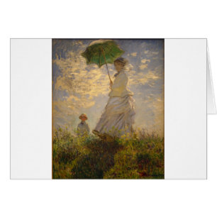 Cartão Claude Monet: Mulher com um parasol, 1875