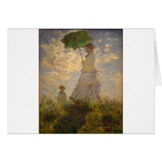 Cartão Claude Monet: Mulher com um parasol, 1875