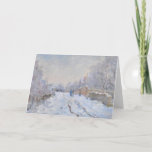 Cartão Claude Monet // Neve no Argenteuil<br><div class="desc">Um trabalho do famoso artista impressionista Claude Monet.</div>