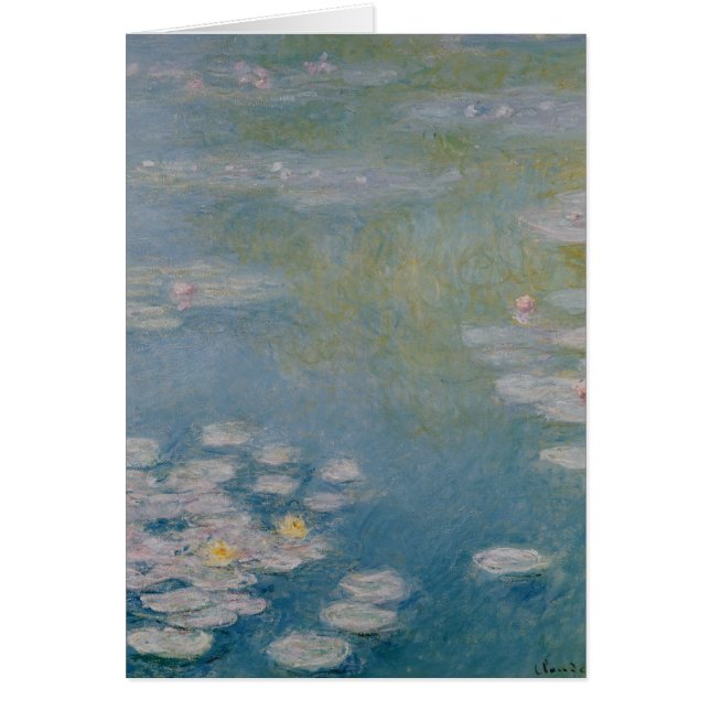 Cartão Claude Monet | Ninfas em Giverny, 1908 (Frente)
