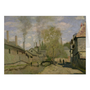 Cartão Claude Monet o córrego de Robec em Rouen, 1872