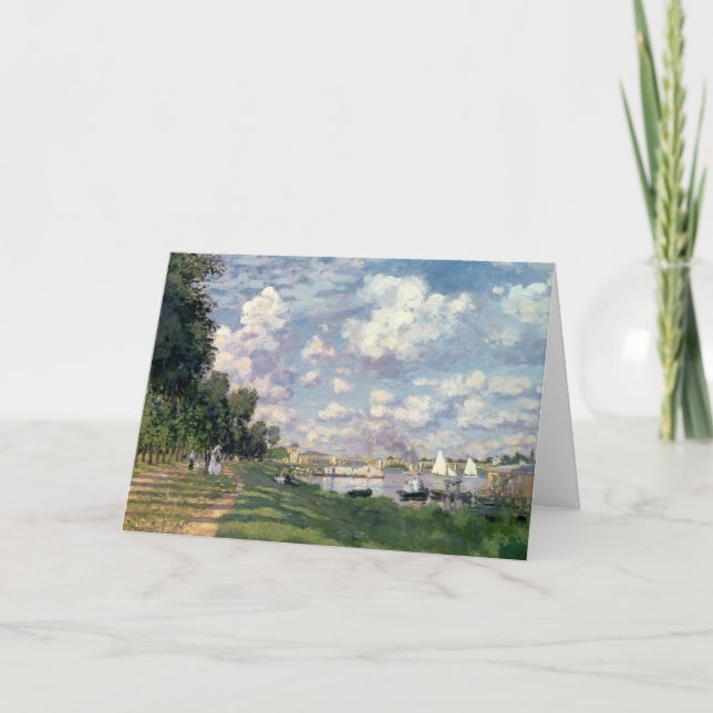 Cartão Claude Monet | o porto em Argenteuil, 1872 (Frente)