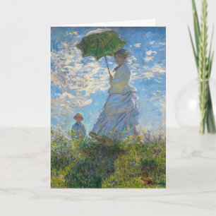 Cartão Claude Monet - O Promenade, Mulher com Parasol