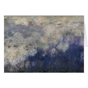 Cartão Claude Monet   o Waterlilies as nuvens, 1914-18