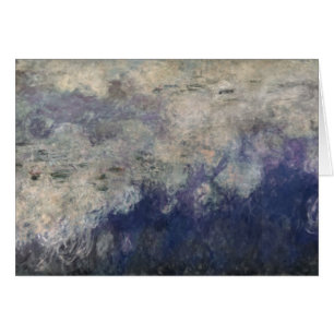 Cartão Claude Monet   o Waterlilies as nuvens 1915-26