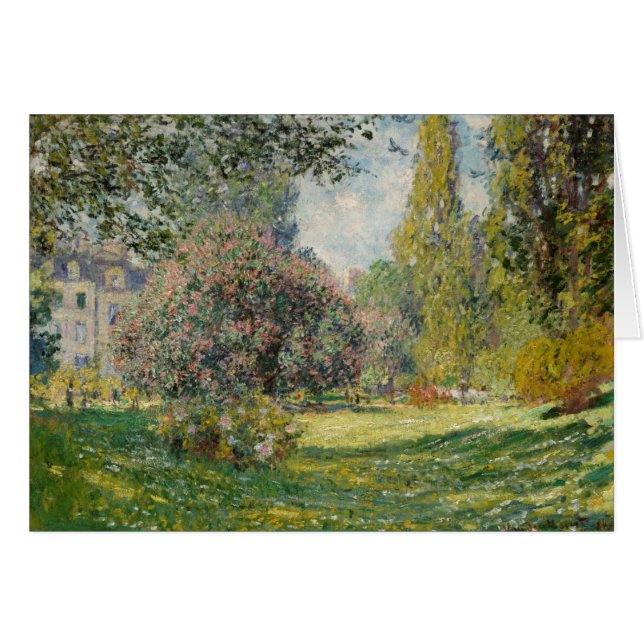 Cartão Claude Monet | Paisagem: Parc Monceau (Frente Horizontal)