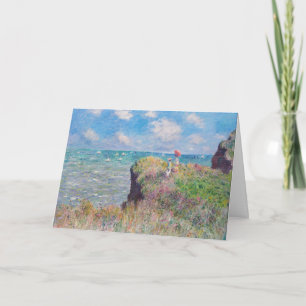 Cartão Claude Monet - Passeio na Falésia em Pourville