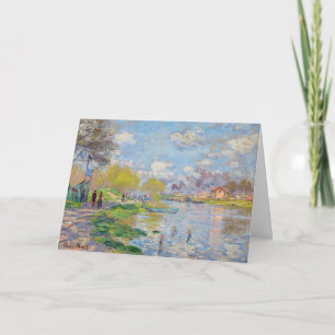 Cartão Claude Monet - Primavera à Beira do Sena