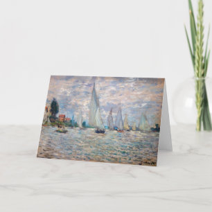 Cartão Claude Monet - Regata de Barcos em Argenteuil