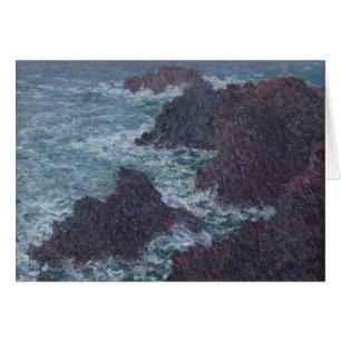 Cartão Claude Monet Rochas em Belle-Ile, Costa Selvagem