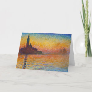 Cartão Claude Monet - San Giorgio Maggiore ao Crepúsculo