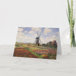 Cartão Claude Monet Tulip Fields Rijnsburg Windmill