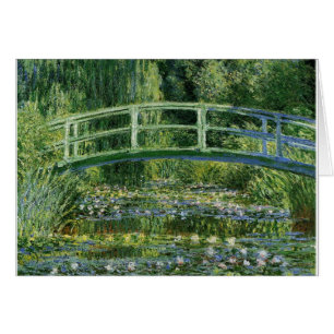 Cartão Claude Monet Water Lily e Ponte Japonesa