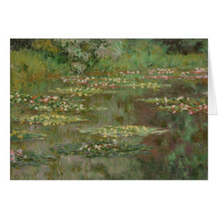 Cartão Claude Monet Waterlilies ou a lagoa do lírio de