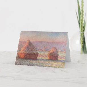 Cartão Claude Monet White Frost Sunrise (Haystacks)