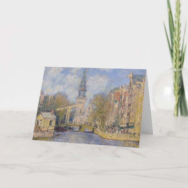 Cartão Claude Monet - Windmills perto de Zaandam (Frente)