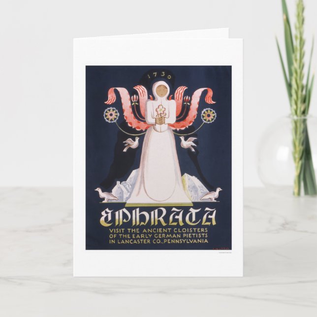 Cartão Claustro de Ephrata WPA 1938 (Frente)
